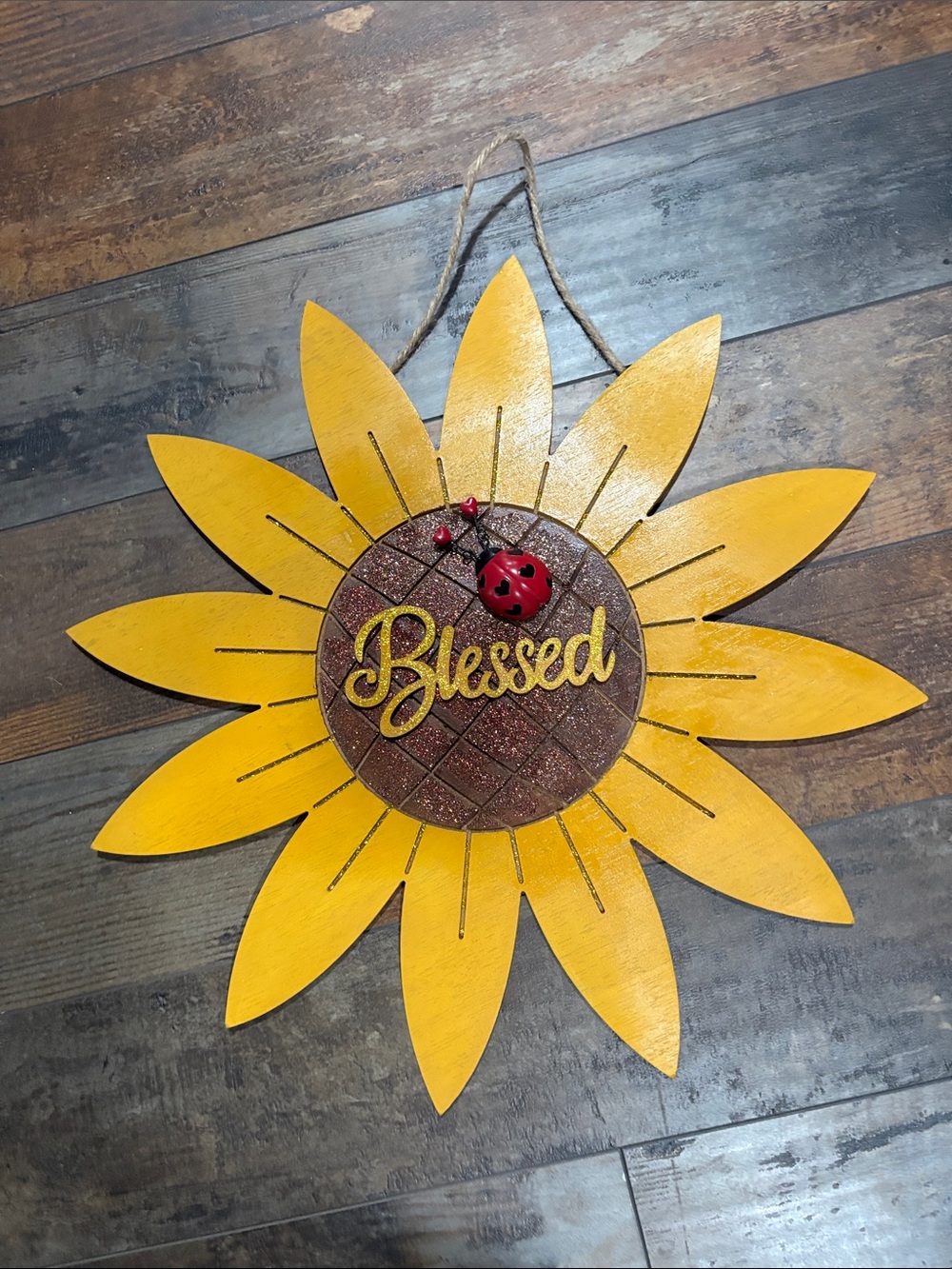 Blessed Sunflower Wall Decor - Yellow